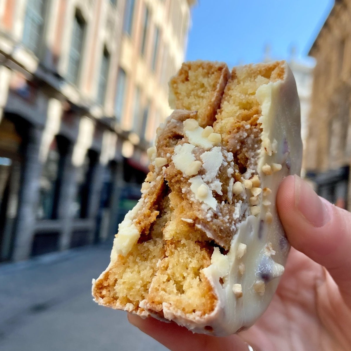 Cookie choco blanc coeur praliné 💓